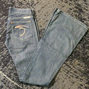 Premium Brand- Frankie B Downtown Famous Bootcut Jean, Size 4, Blue